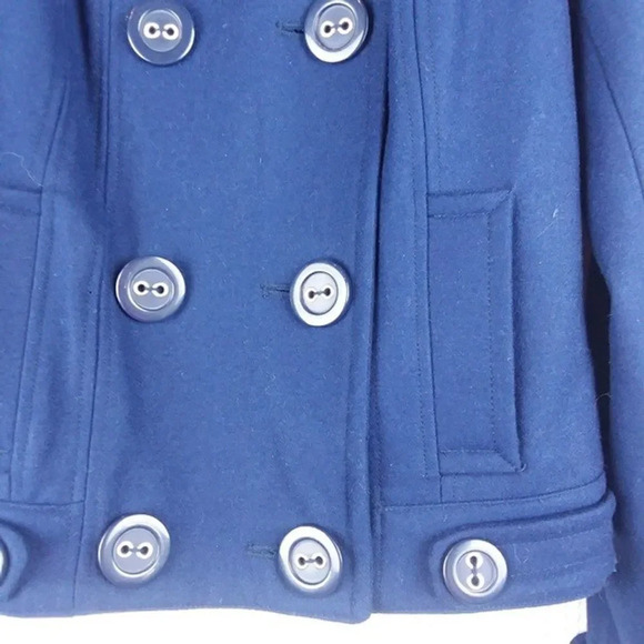 Tulle | Navy Blue Military Double Breasted Jacket Medium - Picture 4 of 5